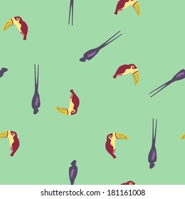 seamless vector background with birds