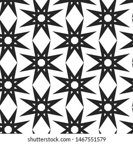 Seamless vector background. Black and white repeat pattern. Abstract 10 eps  wallpaper for design, fabric, textile, cover, wrapping.
