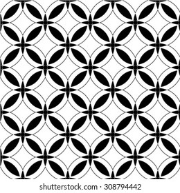 Seamless vector background. Black and white texture. Abstract pattern.