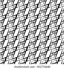 Seamless vector background. Black and white texture. Abstract pattern.
