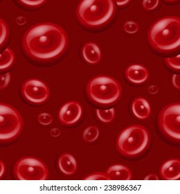 Seamless vector background from the blood and erythrocytes