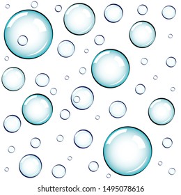 Seamless vector background with bubbles	
