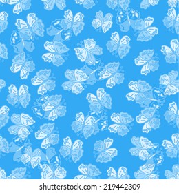 Seamless vector background with butterflies