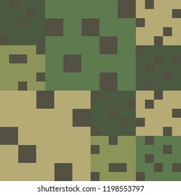 Seamless vector background with camouflage pattern. Hunting clothes. Can be used for wallpaper, textile, invitation card, wrapping, web page background.