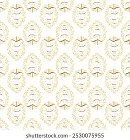 Seamless vector background with Christmas and New Year motifs. Minimalists style texture for decoration, wrapping paper, textile, scrapbboking. 