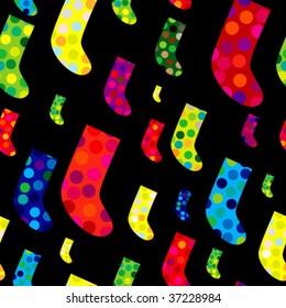 Seamless Vector Background of Christmas Stocking