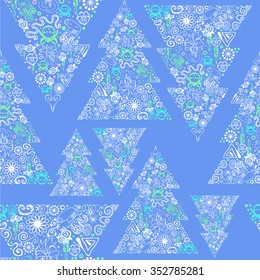 Seamless vector background. Christmas trees.