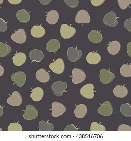 Seamless vector background with color elegant vegetables