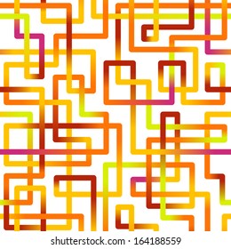 Seamless vector background with colored tangled lines for conceptual design projects