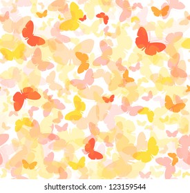 Seamless vector background - colorful butterflies
