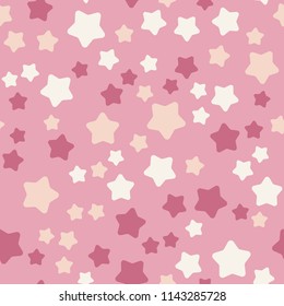 Seamless vector background. Colorful funny stars pattern