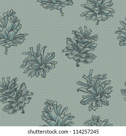 seamless vector background with cones.Vector contour patterns
