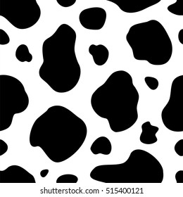 Seamless vector background. Cow print.