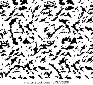 Seamless vector background. Cow print.