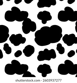 Seamless vector background. Cow print.cute cow.
