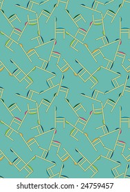 Seamless vector, Background crazy chairs