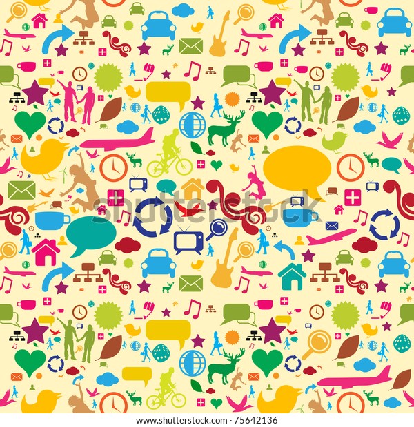 seamless vector background cute designs stock vector cute designs for background