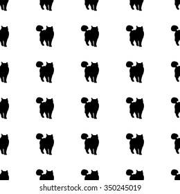 Seamless vector background with decorative cats in the style of pop art