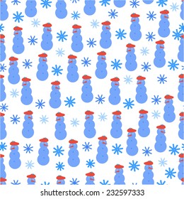 Seamless vector background with decorative christmas elements. 