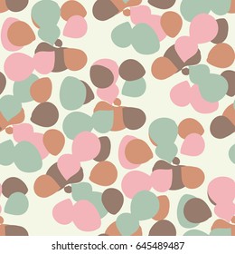 Seamless vector background with decorative colorful petals.
