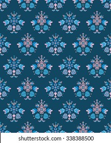 Seamless vector background with decorative flowers