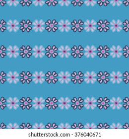 Seamless vector background with decorative flowers