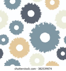 Seamless vector background with decorative flowers. 