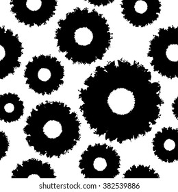 Seamless vector background with decorative flowers. 