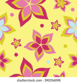 Seamless vector background with decorative flowers. Print. Cloth design, wallpaper.