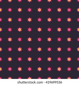 Seamless vector background with decorative flowers. Print. Cloth design, wallpaper.