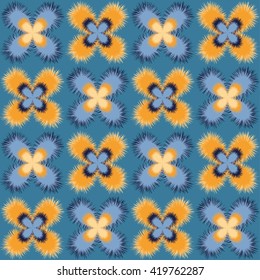 Seamless vector background with decorative flowers. Print. Cloth design, wallpaper.