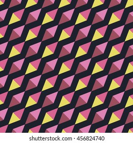 Seamless vector background with decorative geometric shapes.Print. Repeating background. Cloth design, wallpaper.