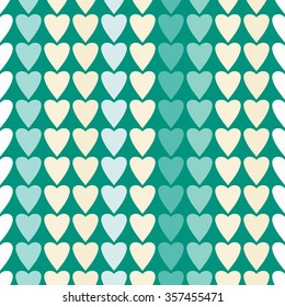 Seamless vector background with decorative hearts 