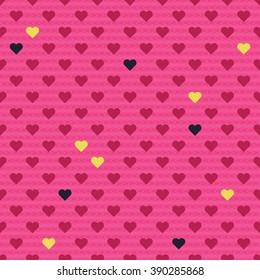 Seamless vector background with decorative hearts. Print. Cloth design, wallpaper.