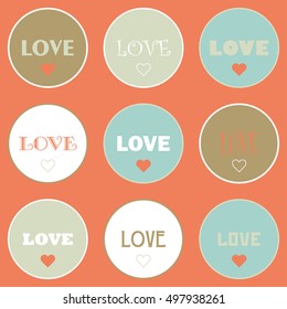 Seamless vector background with decorative hearts. Print. Poster Love. Cloth design, wallpaper.