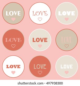 Seamless vector background with decorative hearts. Print. Poster Love. Cloth design, wallpaper.