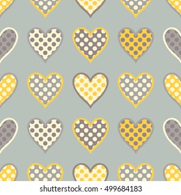 Seamless vector background with decorative hearts. Print. Poster Love. Cloth design, wallpaper.