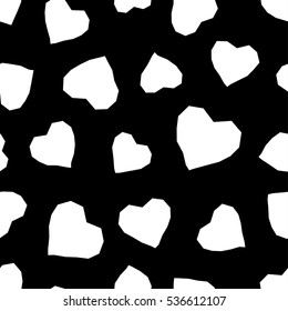 Seamless vector background with decorative hearts. Print. Cloth design, wallpaper.