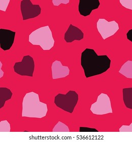 Seamless vector background with decorative hearts. Print. Cloth design, wallpaper.