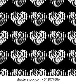 Seamless vector background with decorative hearts. Print. Cloth design, wallpaper.