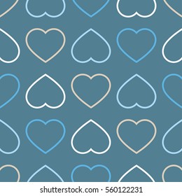 Seamless vector background with decorative hearts. Valentine's day. Print. Cloth design, wallpaper.