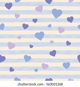 Seamless vector background with decorative hearts. Valentine's day. Print. Cloth design, wallpaper.