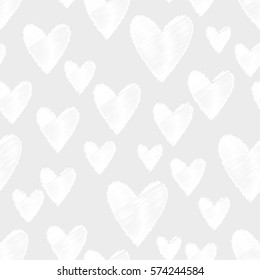 Seamless vector background with decorative hearts. Valentine's day. Print. Cloth design, wallpaper.