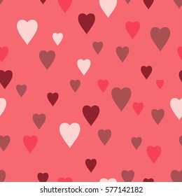 Seamless vector background with decorative hearts. Print. Cloth design, wallpaper.