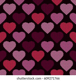 Seamless vector background with decorative hearts. Valentine's day. Print. Cloth design, wallpaper.