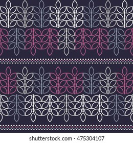 Seamless vector background with decorative leaves. Print. Cloth design, wallpaper.