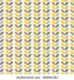 Seamless vector background with decorative leaves. Print. Cloth design, wallpaper.