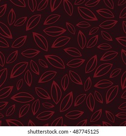 Seamless vector background with decorative leaves. Print. Cloth design, wallpaper.