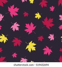 Seamless vector background with decorative leaves. Print. Cloth design, wallpaper.