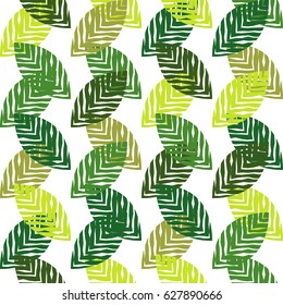 Seamless vector background with decorative leaves.